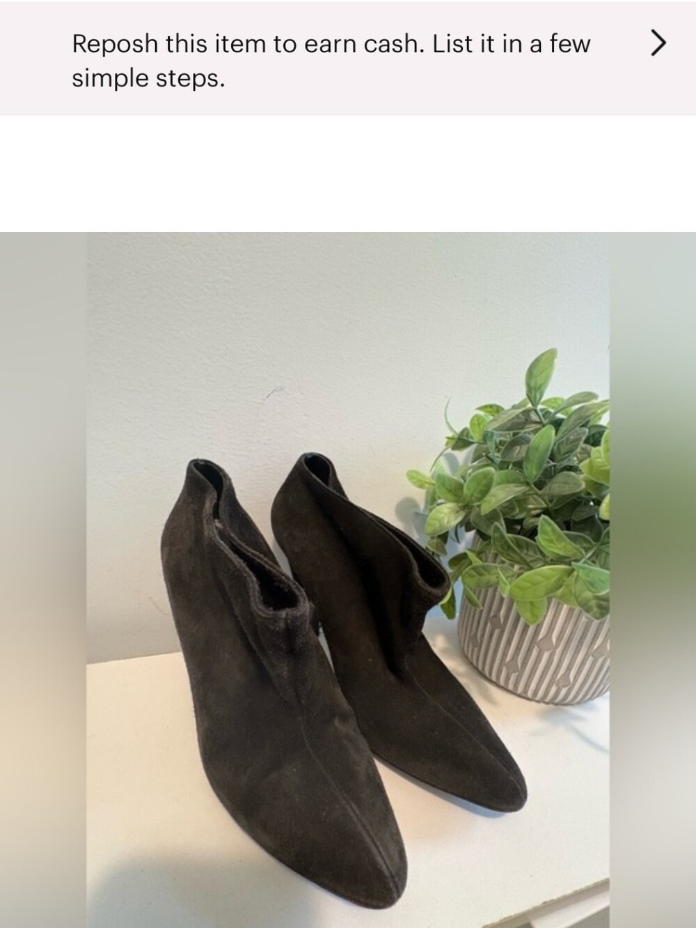 Balenciaga Black Suede Ankle Boots, Sz 7